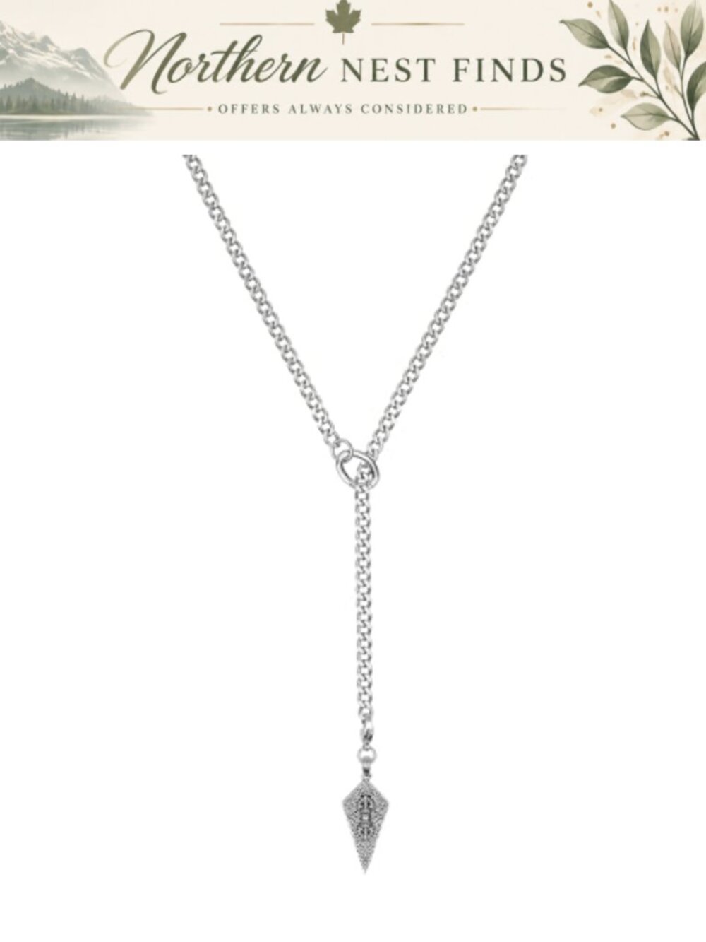 18K Gold Plated Stainless Steel Cuban Slip Chain Y Necklace 27in Women Jewelry